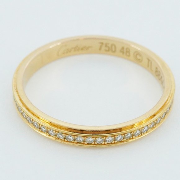 Cartier Ring D'Amour Full Eternity K18PG Pink Gold Diamond #48 Ladies - Picture 3 of 7